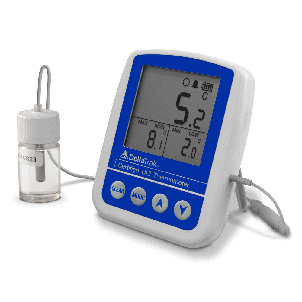 Fisherbrand™ Thermomètre pour congélateur / réfrigérateur Traceable™ pour  vaccins Thermomètre / alarme pour congélateur / réfrigérateur avec fixation  pour flacon de glycol de 5 ml Fisherbrand™ Thermomètre pour congélateur /  réfrigérateur Traceable