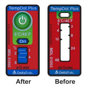 Etiquettes Température-Temps TempDot®Plus, 5°C, 100/pqt
