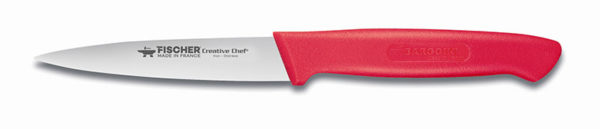 Couteau d’office, lame de 8 cm L, poignée rouge