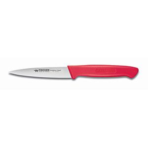 Couteau d'office, lame de 8 cm L, poignée rouge