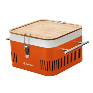 CUBE™ Portable Charcoal Barbecue from Everdure, orange
