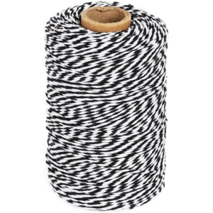 Black/White Butcher cooking twine, 650ft cone